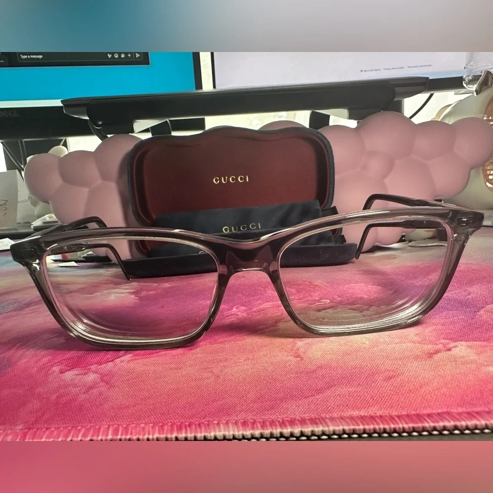 Gucci Eyeglasses (EUC; Gray/Silver)